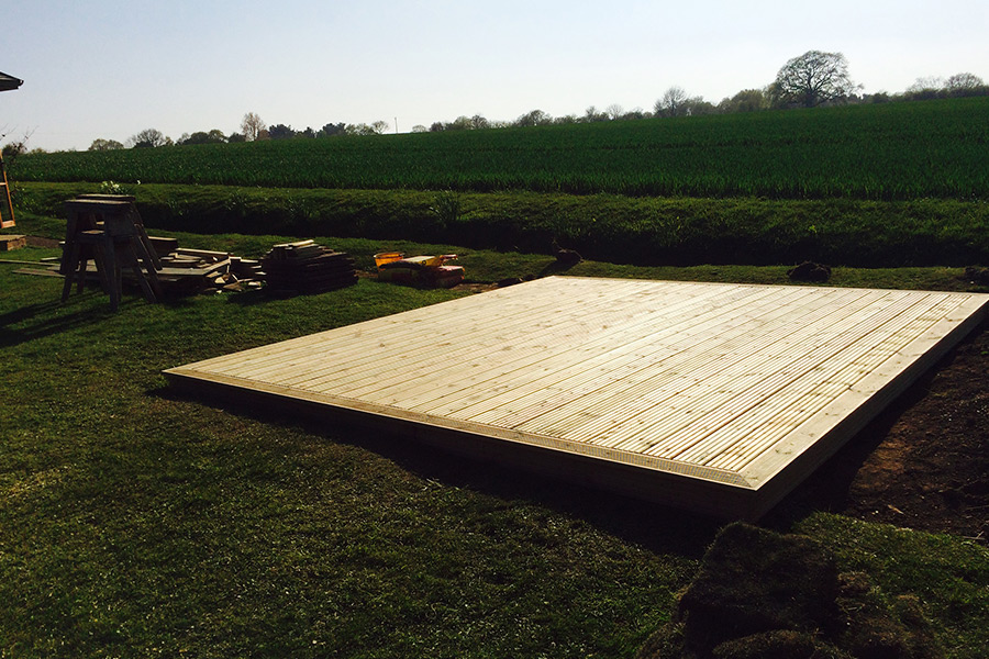 Decking installation at Wisborough Green