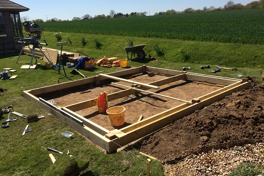Decking installation at Wisborough Green